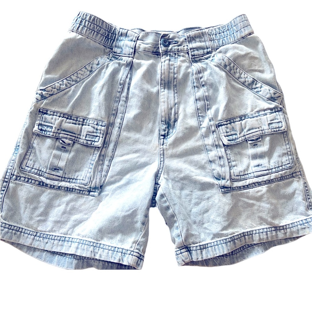 Mens vintage Shorts cargo jean shorts